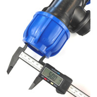 Тройник ПНД переходной 50 мм х 1 1/2" НР х 50 мм Boutte 1649434