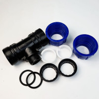 Тройник ПНД переходной 50 мм х 1 1/2" НР х 50 мм Boutte 1649434