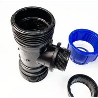 Тройник ПНД переходной 50 мм х 1 1/2" НР х 50 мм Boutte 1649434