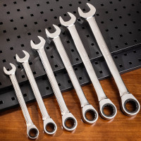 Набор комбинированных ключей с трещоткой DELI dl140106t трещотка, 50bv30, 72 зуба, чехол из ткани oxford, 6 шт. 104510