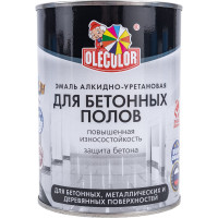 Алкидно-уретановая эмаль для бетонных полов OLECOLOR (серый; 0.8 кг) 4300002254