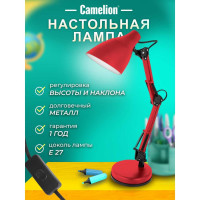 Настольный светильник Camelion KD-331 C04 красный 40W, E27 12792