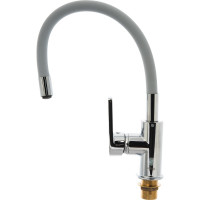 Смеситель для кухни с гибким цветным изливом Rossinka Z35-35U-Gray