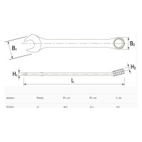 Гаечный комбинированный ключ Thorvik W30022 52531