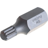 Вставка-бита 10 мм DR SPLINE, M6, 30 мм Ombra 531706