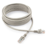 Патч-корд Cablexpert UTP кат.6, 5м, литой, многожильный серый PP6U-5M
