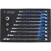 Набор трещоточных комбинированных ключей, ложемент, 12 предметов KING TONY 9-10112MRV