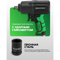 Головка торцевая 6-гранная ударная 17 мм, 1/2", L=40 мм ROCKFORCE RF-44517(8010)
