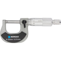 Микрометр NORGAU 0-25 мм, 0.01 мм, с поверкой 041001025/П