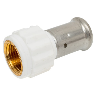 Муфта HENCO ВР, ПВДФ пресс, белая, 20x1/2" 18PKW-2004