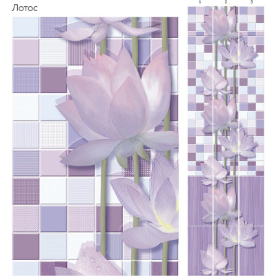 Панель ПВХ КронаПласт Unique лотос, 3 шт. 00-00051651