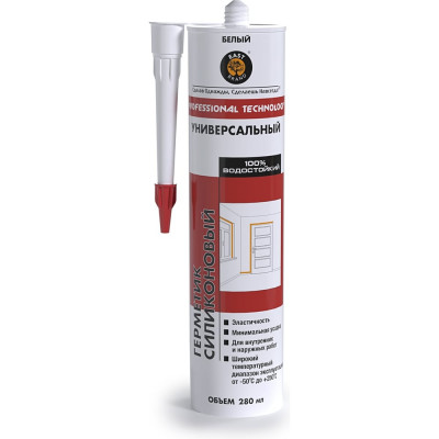 Универсальный силиконовый герметик EAST BRAND кислотный, белый, 280 мл ES0007