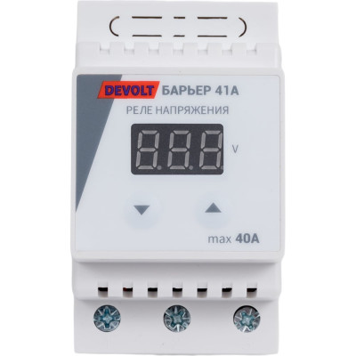 Реле напряжения DEVOLT БАРЬЕР-41A, 8,5кВт, 40А, БАРЬЕР41
