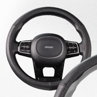 Оплетка SKYWAY Real-1 М, черная, натуральная кожа S01108001