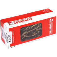 Универсальные желтые саморезы Стройбат 5х70 мм 100 шт.2641149/076241