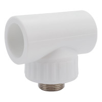 Комбинированный тройник VALFEX PP-R белый, 32х3/4 дюйма НР 10128132 127-0527