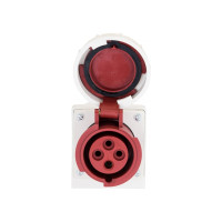 Розетка стационарная наружная EKF 1142 3Р+РЕ 16А 380В IP67 ps-1142-16-380
