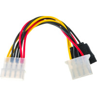 Кабель питания SATA Cablexpert molex 4pin/molex4pin+sata 15pin, 15см, на 2 устройства CC-SATA-PSY2