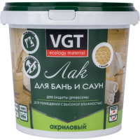 Акриловый лак для бань и саун VGT 0,9кг 11602863
