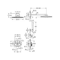 Душевая система с гарнитуром и верхним душем GROHE GRT SmartControl 00000065768