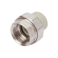 Муфта комбинированная разъемная с внутренней резьбой VALFEX PP-R серая, 20 мм х3/4" 10155120Г 127-0331