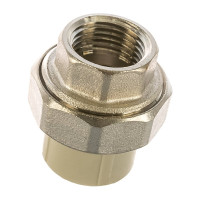 Муфта комбинированная разъемная с внутренней резьбой VALFEX PP-R серая, 20 мм х1/2" 10155015Г 127-0330