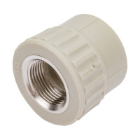 Муфта комбинированная с внутренней резьбой VALFEX PP-R серая, 32 мм х3/4" 10129132Г 127-0357
