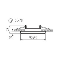 Стеклянный точечный светильник KANLUX MORTA CT-DSL50-SR 18512