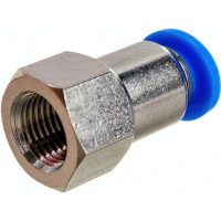Фитинг цанговый прямой с внутренней резьбой 1/8F для трубки диаметром 6 мм SHPI PCF 06-R01