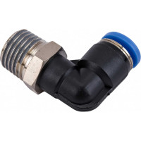 Фитинг цанговый угловой с наружной резьбой 1/4M для трубки диаметром 6 мм SHPI PL 06-R02