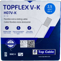 Монтажный гибкий провод Top Cable 1x2.5 голубой TOPFLEX V-K H07V-K 131A002MR100 (100м)