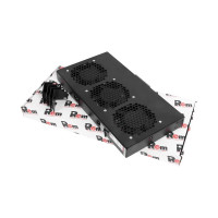 Вентиляторный модуль Rem R-FAN, 230V, 1U, вентиляторов: 3, 129 дБ, чёрный R-FAN-3K-1U-9005