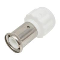 Муфта HENCO ВР, ПВДФ пресс, белая, 20x1/2" 18PKW-2004