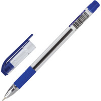 Ручка 12 шт в упаковке BRAUBERG шариковая масляная с грипом Max-Oil СИНЯЯ игольч. узел 07мм линия 035мм  141701
