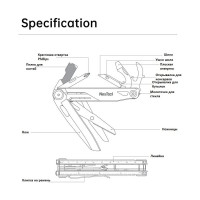 Мультитул Nextool Xiaomi Knight EDC черный NE20153