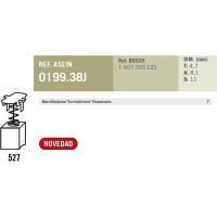 Комплект графитовых щеток 2 шт аналог BOSCH OEM 1607000CZ1 Asein 0199.38J