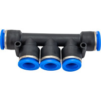 Фитинг цанговый разветвитель на пять входов по 12 мм Pegas pneumatic 5404