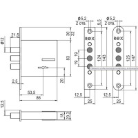 Врезной сувальдный замок Эльбор RеХ.1.5