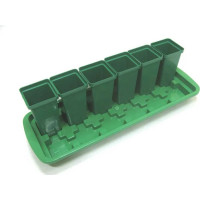 Комплект для рассады ЛЕТО Урожай-12 12 стаканов, поддон, пластик, 47x16x9 см 6022