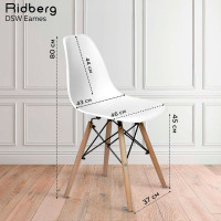 Комплект стульев Ridberg DSW EAMES белый, 4 шт. 1204695