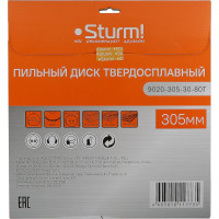 Диск пильный 305х30 мм, 80T Sturm 9020-305-30-80T