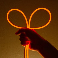 Неоновая светодиодная лента MAKSILED 5м, 6x12мм, 12В, 10.5Вт/м, 110 LED/m, IP33 (СИЛИКОН), оранжевый, ML-NF-PR-6mm-L50-Orange