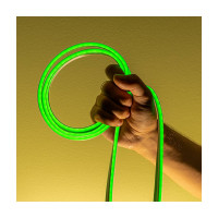 Неоновая светодиодная лента MAKSILED 5м, 6x12мм, 24В, 9Вт/м, 120 LED/m, IP33 (ПВХ), зеленый, ML-NF-24V-0612-Green
