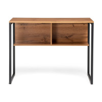 Письменный стол Woodville Клер Лофт дуб вотан/матовый черный 489687