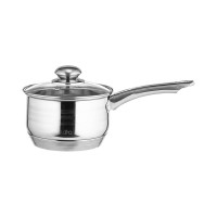 Сотейник Lara SONATA нержавеющая сталь 16x10.5 см, 2.1 л, 7-ступенчатое дно, комбо-полировка, крышка LR03-11