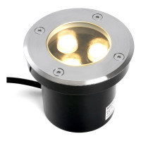 Светодиодный тротуарный (грунтовый) светильник FERON SP2801 3W, 3000К, AC12-24 D100xH80mm,вн.диаметр:70m 48452