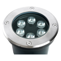 Светодиодный тротуарный (грунтовый) светильник FERON SP2802 6W, AC12-24V, 3000К, D120xH90mm,вн.диаметр:90mm,IP67 48453