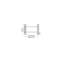 Дверной глазок ARMADILLO оптика стекло DV-PRO 1/60-35/BR/HD (DVG1/HD) SN матовый никель 36493