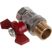 Шаровой кран Terma RED 1/2 в/н бабочка 26114