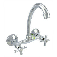 Двуручный смеситель для мойки Juguni настенный 0402.981